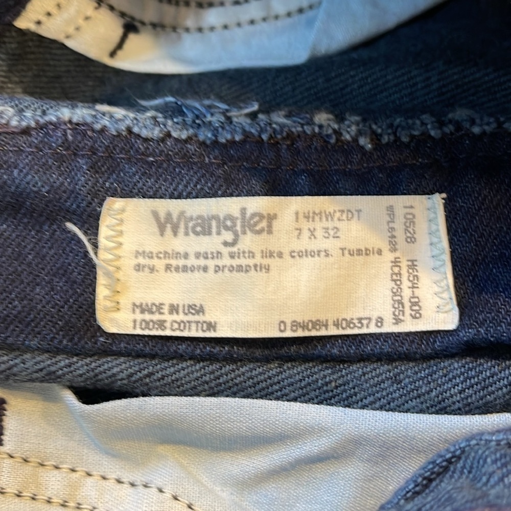 Deadstock Vintage Wrangler Cowboy Cut Straight Tapered Leg Dark Wash - Picture 11 of 11